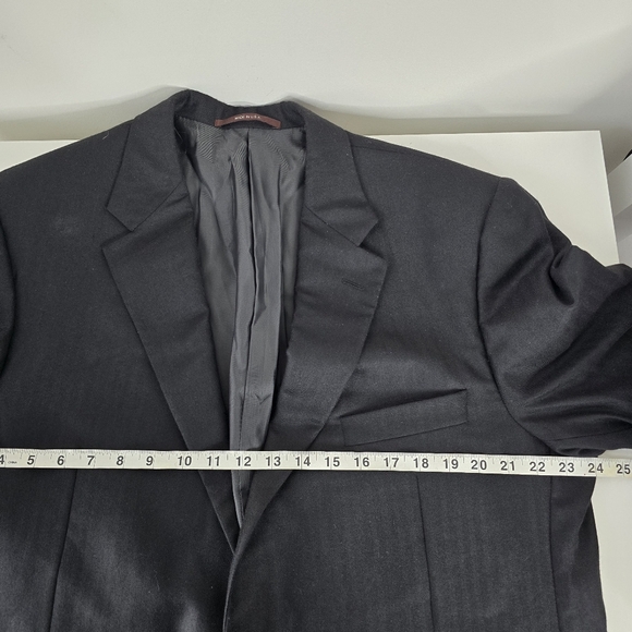 Hickey Freeman Addison Dark Gray Cashmere Silk Sport Coat 46L Careerwear Office - Picture 14 of 15